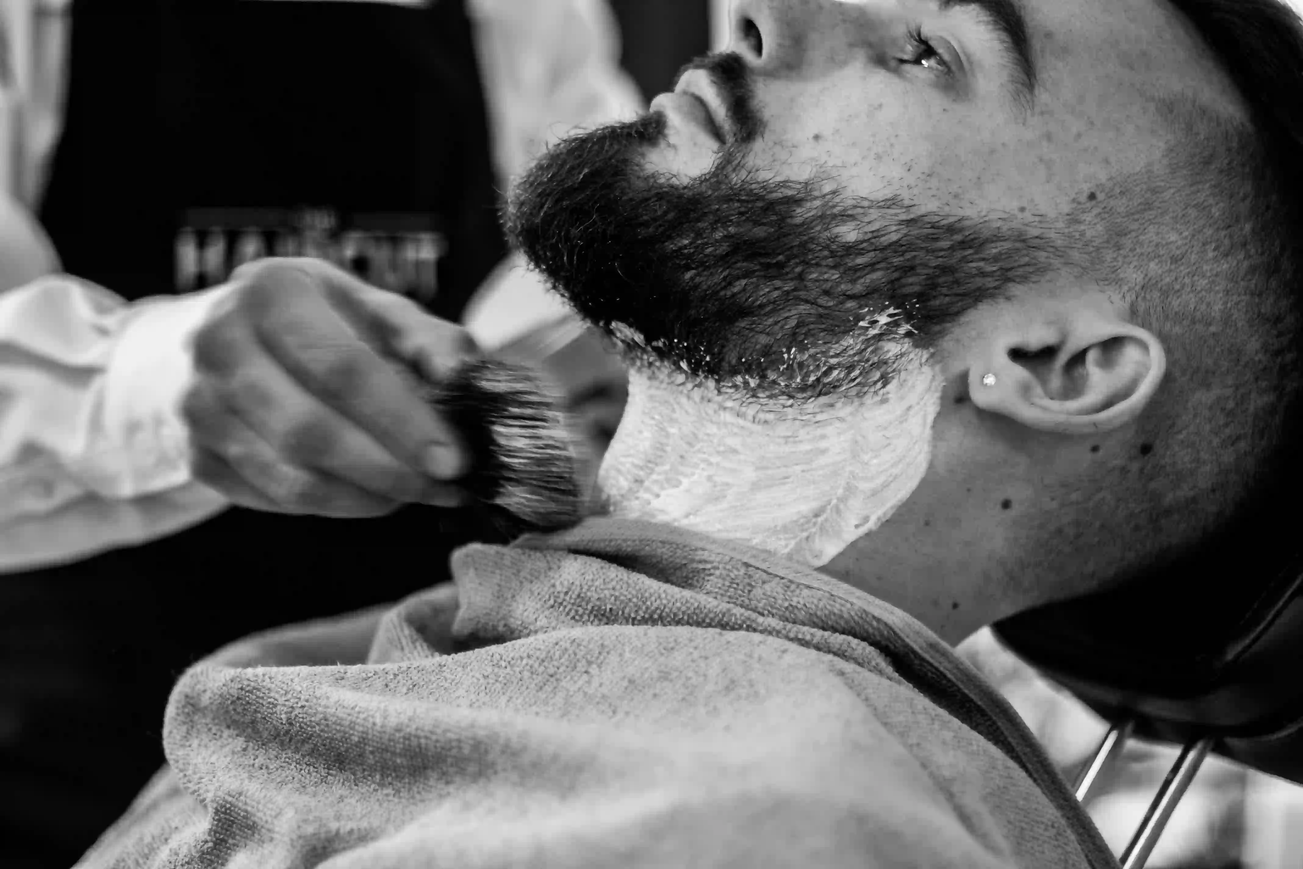 Barber cutting hair